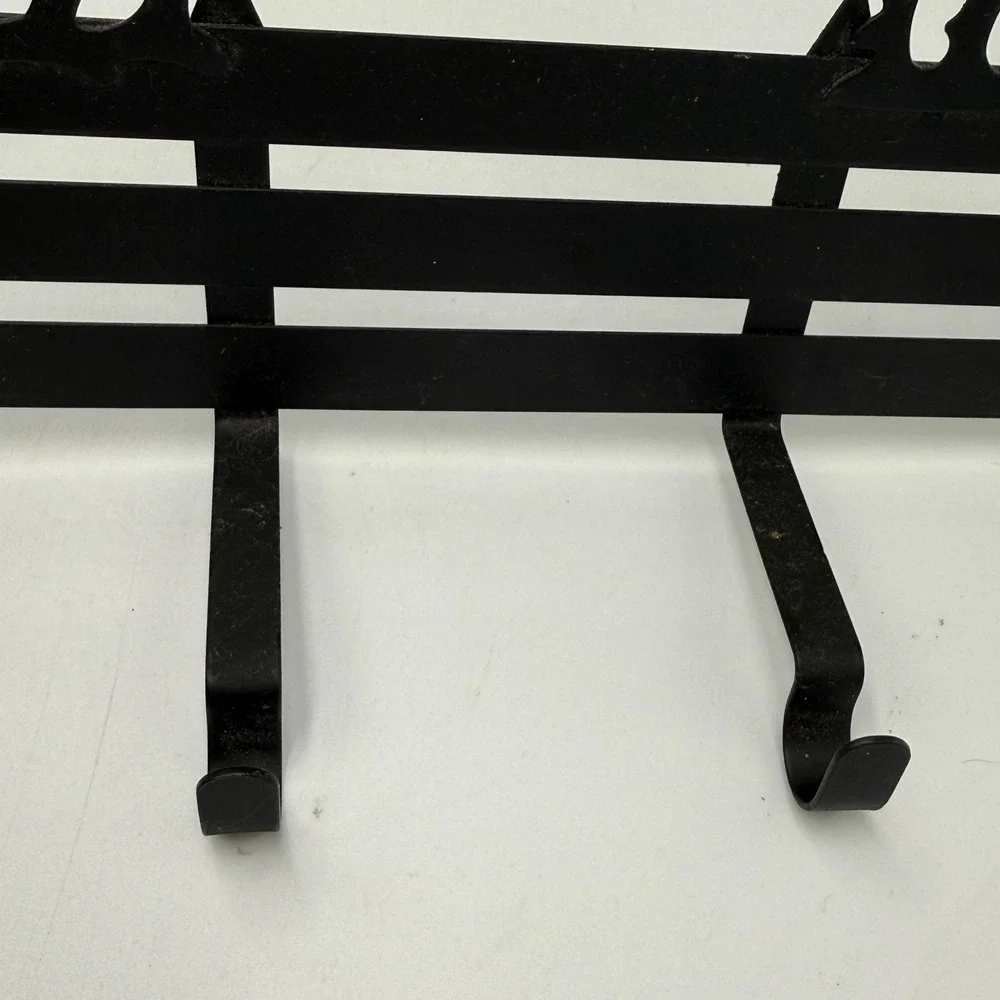 Unbranded Rooster Wall Hook Rack Home Black Metal Farmhouse Decor 4 Hooks